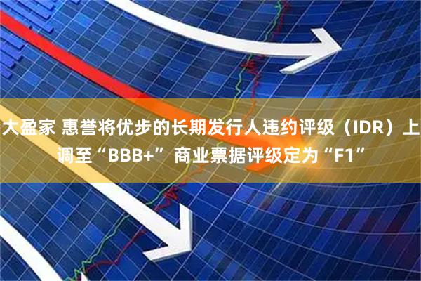 大盈家 惠誉将优步的长期发行人违约评级（IDR）上调至“BBB+” 商业票据评级定为“F1”