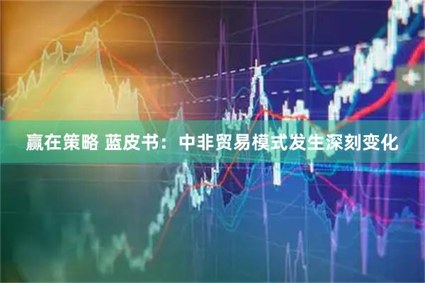 赢在策略 蓝皮书：中非贸易模式发生深刻变化