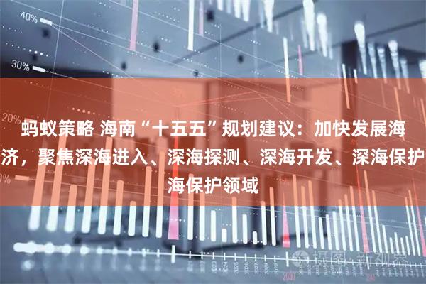 蚂蚁策略 海南“十五五”规划建议：加快发展海洋经济，聚焦深海进入、深海探测、深海开发、深海保护领域