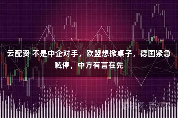 云配资 不是中企对手，欧盟想掀桌子，德国紧急喊停，中方有言在先